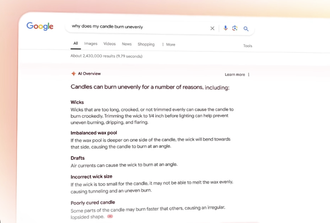 Exemple d'AI Overview Google